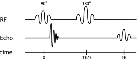 Spin echo pulse diagram